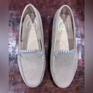 Jack Rogers Beige Suede Loafers - Taylor